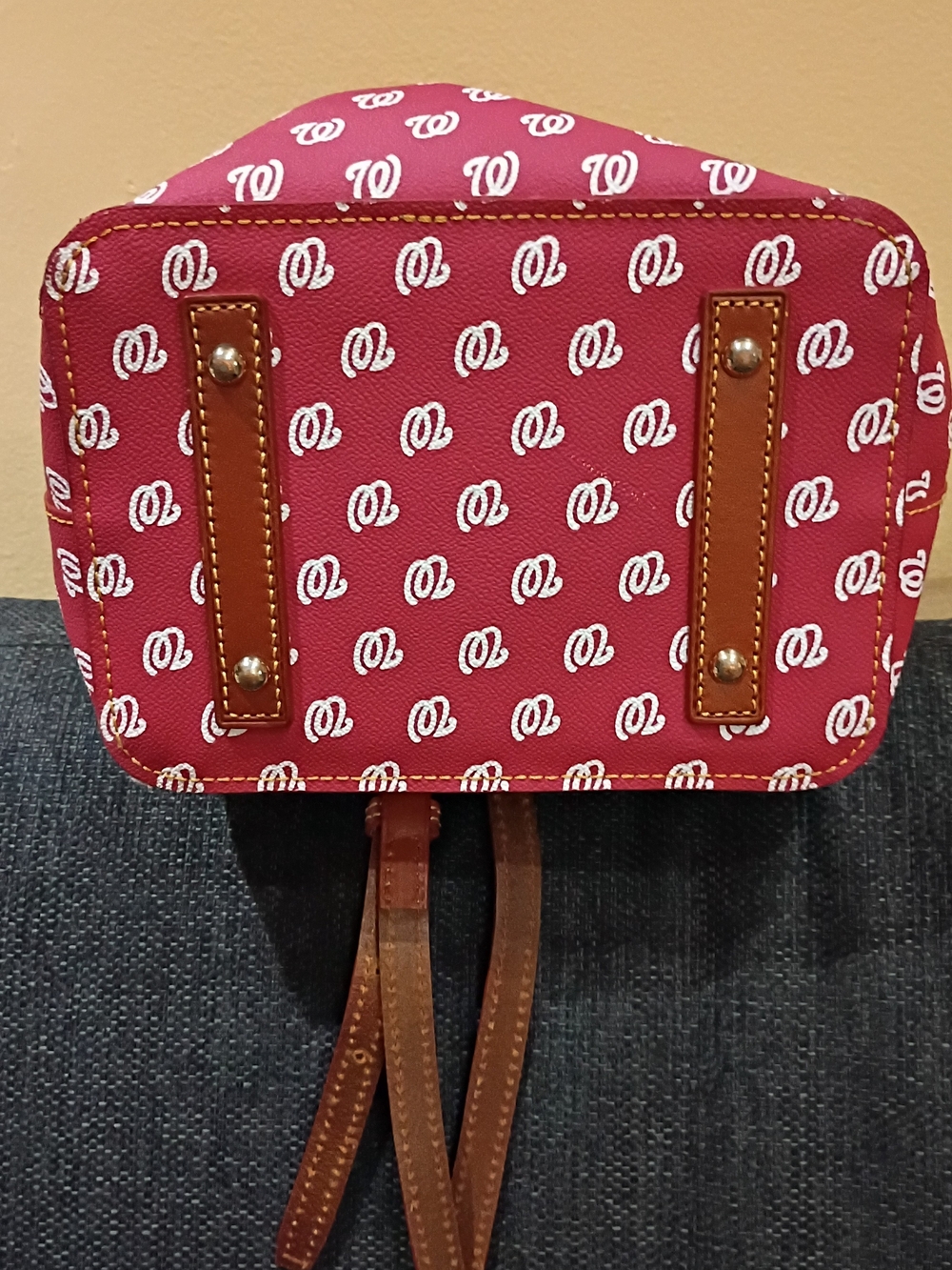 Dooney & Bourke Gretta Drawstring Bucket Bag with Washington Nationals Pattern - Picture 4 of 13
